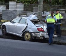 Emergency services at the scene yesterday. Photo: Peter McIntosh