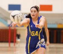 Dunedin shooter Ella Mackenzie sparks the attack against Christchurch in Auckland on Saturday....