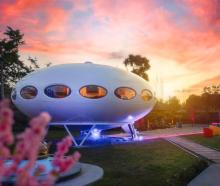 Two Futuro houses were showcased at the entrance to QE II Park during the 10th British...