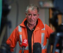 Fire and Emergency New Zealand wildfire specialist Graeme Still briefs media in Twizel during the...