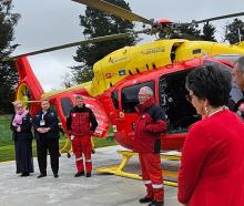 The official opening of the Cheviot helipad. Photo: Canterbury West Coast Air Rescue Trust