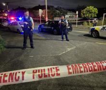 The scene after a shooting in Grey Lynn Thursday night. Photo: RNZ/Jessica Hopkins