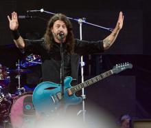 Dave Grohl on stage at the Roskilde Festival in Denmark earlier this year. Photo: Getty Images