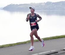 Clinton Manderson during the Emerson’s Dunedin Marathon. PHOTO: STEPHEN JAQUIERY