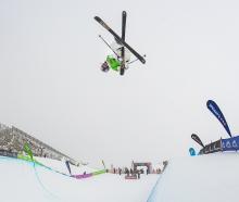 Eileen Gu shows her winning form in the halfpipe at Cardrona yesterday. PHOTO: WINTER GAMES NZ
