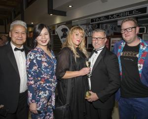 (from left) Patrick Ah Kuoi, Jennifer Kasper, Debbe Berkett, Paul Martin, Christian Kasper....