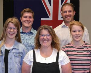 From left: Harriet (13), Peter, Suzanne, Tim and Katie (15) Rowe, all originally from the UK....