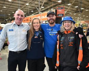Celebrating 50 years of Mitre 10 at the Wānaka Mitre 10 are (from left) General Manager Mark...