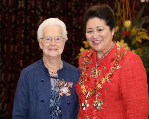 Fay Taylor, of Mosgiel, was awarded the KSM for services to the community. PHOTOS: GOVERNMENT HOUSE