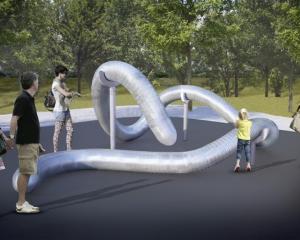 A digital image of the worm sculpture. Image supplied.