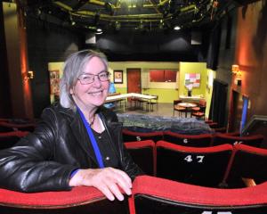 Friends of the Globe chairwoman Rosemary Beresford takes a seat in the weathered theatre. Photo...