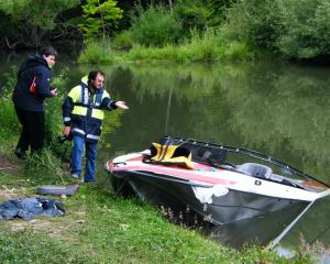 Maritime New Zealand investigator Bruce McLaren (left) and Maritime NZ jet-boat expert Jeff Horne...