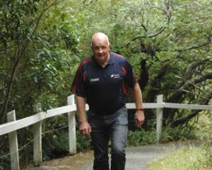 New Zealand Masters Games ambassador Dick Tayler at his former training venue on Bullock Track...