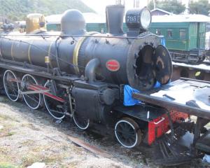 The Kingston Flyer locomotives and carriages, now under lock and key in a siding in Kingston.