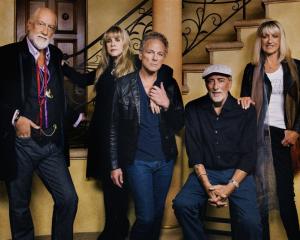 The line-up .. . Mick Fleetwood, Stevie Nicks, Lindsey Buckingham, John McVie and Christine McVie...