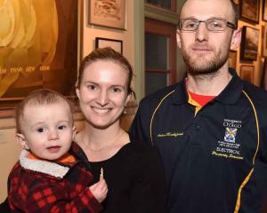 Alexander (1) Mockford, Kristel De Ryck and Aaron Mockford, all of Dunedin.