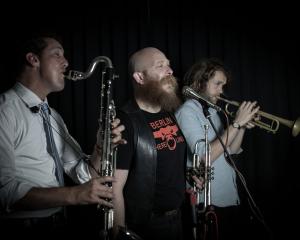 Hopetoun Brown (from left) Nick Atkinson and Tim Stewart are joined by Finn Scholes (right) at...