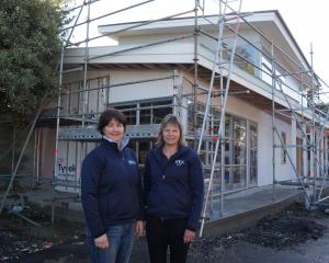 In with the new . . . SPCA Otago CEO Sophie McSkimming (left) and secretary Jan Clarke check out...