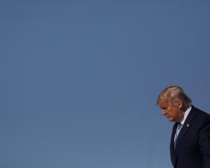 US President Donald Trump arriving in Pittsburgh earlier this week. Photo: Reuters 