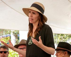 Jacinda Ardern speaking during a meeting with Maori Wardens today. Photo: Getty Images 