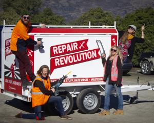 The Wastebusters repair crew. Helping the community repair things is closer 
...