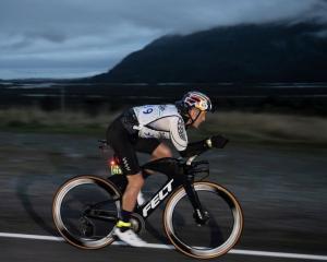 Winner Braden Currie on the cycle leg of the Coast to Coast. Photo: Supplied 