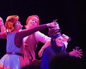 Annie Ruth (right) dancing with Crows Feet Dance Collective in Carmina Burana.