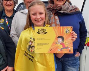 Arabella Thomas with her St John Super Saver Bravery Award. PHOTO: SUPPLIED