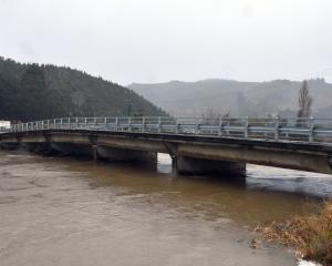 A swollen	Taieri River at Henley this July. PHOTO: GREGOR RICHARDSON