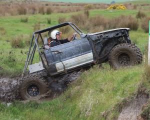 Southern Trailblazers 4WD Club committee member Doug Christie and co-driver Mike Walker, of...