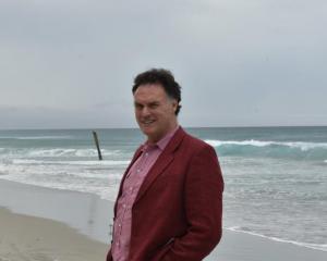 New Dunedin Mayor Jules Radich in front of the remains of the St Clair groyne which has now...