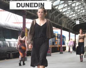 Gold medal Paralympian Holly Robinson MNZM takes part in a rehearsal yesterday for models before...