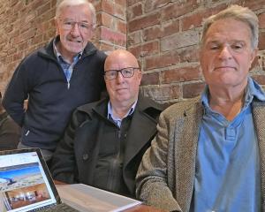 Pisa Alpine Charitable Trust members from left, John Hogg, Peter Soundy and Samuel "Q'' Belk...