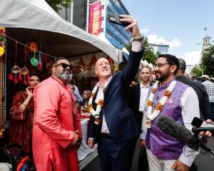 National Party leader and Prime Minister-elect Christopher Luxon at the Auckland Diwali Festival...
