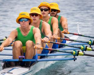 Dunstan Arm rowers (from left) Henry Clatworthy, Jack Pearson, Marley King-Smith and Angus Kenny...