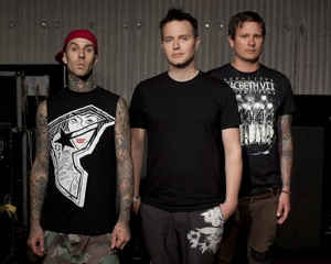 Travis Barker, left, Mark Hoppus and Tom DeLonge of Blink-182. Photo/Supplied