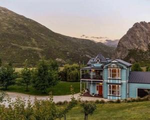 The two-storey villa on Bluff Lane in Gibbston, Queenstown, which appeared on the TV show Grand...