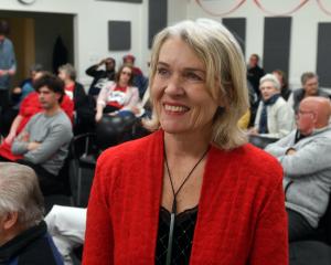 Labour Taieri MP Ingrid Leary closely watches results roll in on Saturday night. PHOTO: STEPHEN...