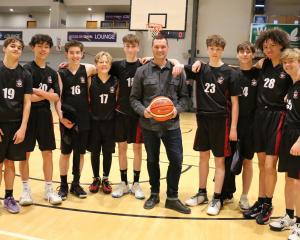 Aaron Dyson enjoys coaching the Logan Park High School junior boys basketball team. Photo: supplied
