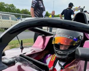 Alex Crosbie, of Invercargill, in his Crosslink/Kiwi Motorsport F4 chassis during round one of...