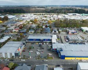 An aerial view of the Ashburton Central retail centre slated for redevelopment. Photo: SUPPLIED