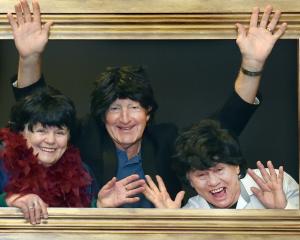 Celebrating the 60th anniversary of The Beatles’ visit to Dunedin are (from left) Lynn Dixon, 79,...