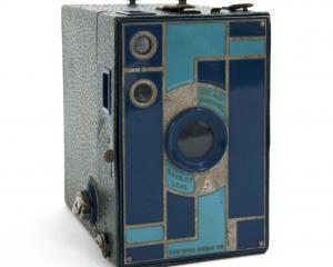 A Kodak Beau Brownie No. 2A, USA that was donated to the Museum in 1987. F87.36 gift of Lorraine...