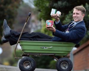 King's High School year 13 pupil Declan Viljoen is aiming to collect at least 1000 cans this year...