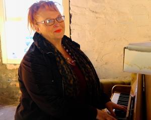 Deborah Mora playing the Halswell Quarry piano. PHOTO: EMILY O'HAGAN&nbsp;&nbsp;