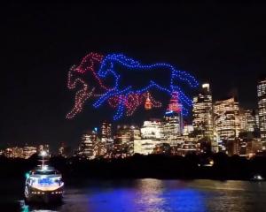 A series of images from a Drone Sky Shows display in Australia, similar to that which will be...