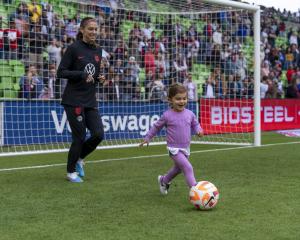 United States footballer Alex Morgan and her daughter, Charlie Elena Carrasco. Player-mothers...