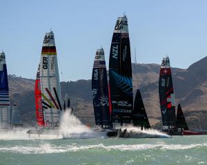 The SailGP event on Lyttleton Harbour. Photo: Getty Images 