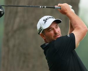 Ryan Fox tees off in the final round of the Canadian Open on Sunday. Photo: Amy Lemus/NurPhoto...