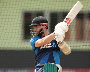 Kane Williamson during a nets session in Georgetown, Guyana. Photo: Darrian Traynor, ICC via...